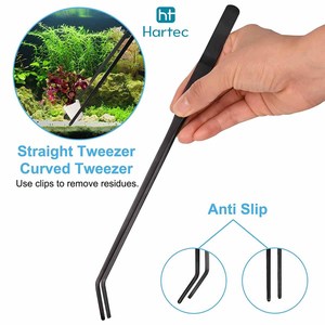 Juego de Herramientas de Acuarios de Acero Inoxidable Negro Mate Premium, Tijeras para Podar Plantas Vivas, Pinzas, Kit de Mantenimiento para Peceras - Product Image 3