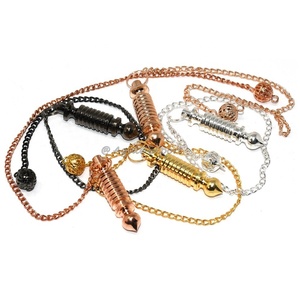 Pierre semi-précieuse artisanat longue plaque d'isis avec boule en laiton métal pendule 7 chakra outil métaphysique pendule pour davination - Product Image 4