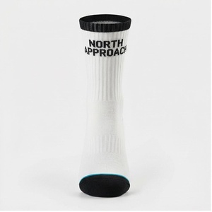 Crew <b>Socks</b> Geometric Pattern Blue Breathable <b>Running</b> <b>Socks</b> for Adults Spring Season - Product Image 1