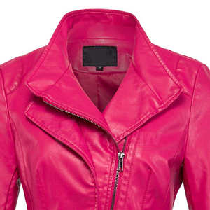 Chaqueta de Mujer de Cuero Genuino, Elegante y Personalizada, con Dos Bolsillos con Cremallera, de la Mejor Calidad, para Invierno - Product Image 3