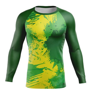 T-shirt de compression à manches longues pour hommes, haute qualité, pour la natation, le surf, la lutte, vente en gros, Rashguard MMA - Product Image 5
