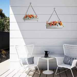 Support mural robuste en métal pour plantes, support de pot de fleurs intérieur/extérieur, support décoratif moderne pour jardin, balcon, jardinière - Product Image 4