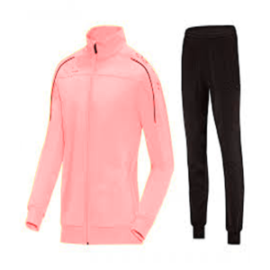 Conjunto Deportivo para Mujer, Color Rosa, Manga Larga, Pantalones Negros, Secado Rápido, Poliéster, para Todas las Temporadas - Product Image 1