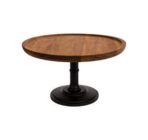 Support à gâteau en bois et en fer de qualité supérieure, conçu pour une présentation élégante des gâteaux et la décoration de table - Product Image 6