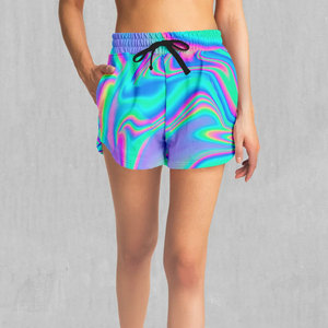 OEM Sublimation Pattern <b>Women</b> Summer Sport Shorts Breathable Fashion Wear <b>Swim</b> Board Shorts <b>for</b> <b>Women</b> - Product Image 1