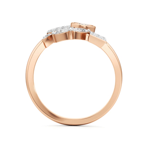 Bague de fiançailles en or rose avec diamant taille marquise, bijoux fins classiques pour femmes - Product Image 3