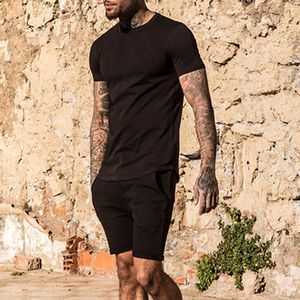 Camiseta de Algodón Negra para Hombre, Manga Corta, Cuello Redondo, Corte Regular, Color Sólido Informal, Transpirable y Ligera - Product Image 6