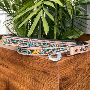 Correa de Cuero Auténtico Personalizable para Mascotas, Accesorios Personalizados con Asa Acolchada Cómoda para Perro - Product Image 3