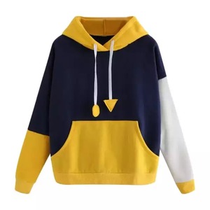 เสื้อฮู้ดแบบยูนิเซ็กซ์ คอปกตัดสี แขนเสื้อแบบแร็กแลน ผ้าถักนิตติ้งลำลอง ผ้าฝ้าย ระบายอากาศได้ดี เหมาะสำหรับฤดูหนาว เป็นมิตรกับสิ่งแวดล้อม ดีไซน์กระเป๋า - Product Image 1