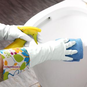 3 Pares de Guantes de Limpieza de Goma de 16 Pulgadas de Largo con Forro de Algodón Flocado, Guantes Reutilizables para Lavar Platos y Tareas Domésticas - Product Image 5