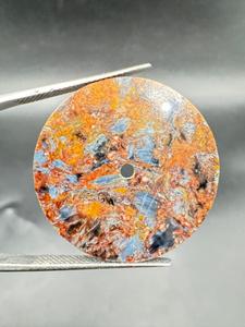Esfera de Reloj de Pietersite con Corte Plano, Clásica, Elegante, Vintage, de Lujo, 28.5mm de Diámetro, 1mm de Grosor, 2mm de Orificio Central, Modelo 1823W - Product Image 1