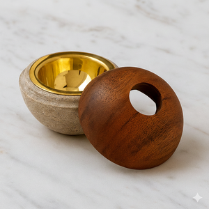 Customized Metal Ceramic Bakhoor burner Polish Finished For Ramadan Eid Festive Circular Trendy Mabkhara Stylish <b>Incense</b> <b>Holder</b> - Product Image 1