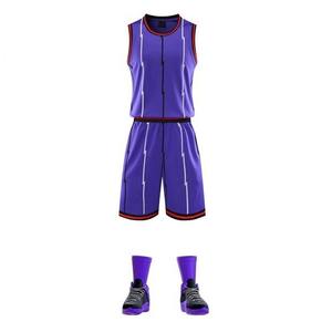 Unisex voor op maat bedrukte basketbaluniformset, mouwloos tanktop, shorts, bliksemstrepen, vochtregulerende sportkleding - Product Image 1