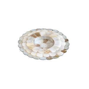 Posavasos de madreperla redondos hechos a mano con juego de plato de té y café para comedor elegante de estilo árabe y uso de regalo de Ramadán - Product Image 3