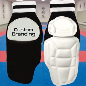 Protège-tibias de Taekwondo K2 noir et blanc, approuvé par la WT, équipement de protection pour arts martiaux - Product Image 3