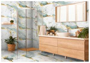 กระเบื้องพอร์ซเลนลายเซ็นสมัยใหม่ ขนาด 60x120 ซม. 600x1200 มม. 24x48 นิ้ว ผิวมันเงา ขนาดใหญ่พิเศษ ดีไซน์หรูหรา สำหรับตกแต่งภายใน - Product Image 3