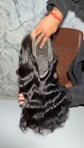 Peluca de Cabello Humano Indio Natural de Primera Calidad, Estilo Ondulado, con Encaje HD - Product Image 5