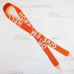 Correa de guitarra artesanal con cuentas CRYSTAL CRAFT Go Chiefs con bordado de estrella, longitud personalizada y diseño de cuentas, opción de logotipo personalizado - Product Image 3