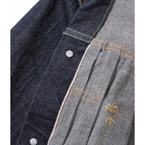 Custom Thread Color Design Available Dark Blue 100% Long Staple Organic Cotton Coated <b>Denim</b> Jean <b>Jacket</b> Men Quick Dry Breathable - Product Image 5