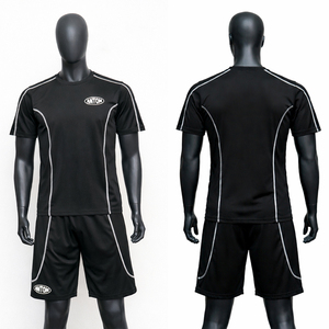 Ensemble décontracté d'été pour homme avec logo personnalisé, t-shirt et short deux pièces, 100 % coton respirant, toutes tailles - Product Image 4