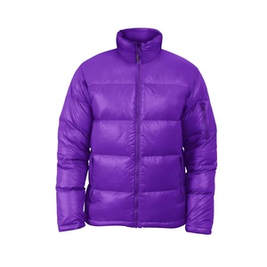 Veste d'hiver pour homme en duvet bleu, col montant, fermeture éclair, coupe décontractée, coupe-vent, en polyester - Product Image 2