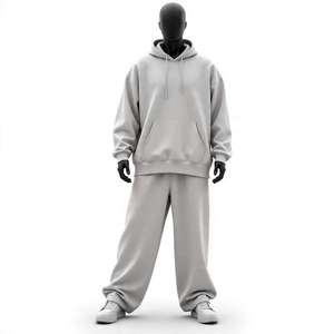 Survêtement en coton et polyester à capuche pour homme, sur mesure, pour l'hiver, en gros, tenue de jogging en polaire respirante et à séchage rapide - Product Image 6