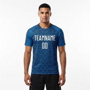 Maillot de football athlétique personnalisé 100% polyester à séchage rapide, sublimé, respirant, antibactérien, unisexe, pour entraînement d'équipe - Product Image 1