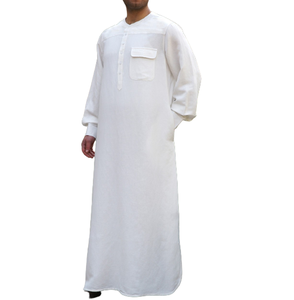 Ropa Musulmana Árabe de Alta Calidad, Talla Grande, Informal, para Verano e Invierno, Jubba para Hombre, Largo hasta el Tobillo, Manga Larga, Secado Rápido, Diseño Único - Product Image 4