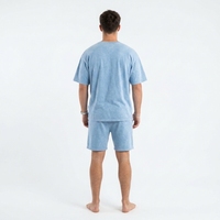 Ensemble 2 pièces décontracté tricoté respirant pour homme, été, nouveau, personnalisable, polyester/coton, haute qualité, couleur unie, vente en gros