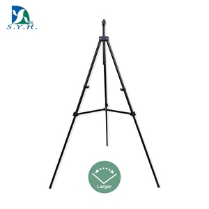 Black Aluminum Tripod Painting <b>Easel</b> Telescoping Wide Opening Angle Lightweight Portable Metal Outdoor Tactical Whiteboard - Product Image 1