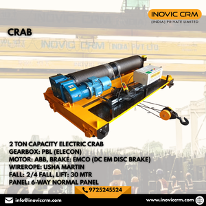 Grue électrique robuste INOVIC CRM 2 tonnes, unité de grue à griffes |   Chariot motorisé à double poutre pour levage industriel IP65 - Product Image 4