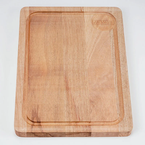 Tabla de Cortar Rectangular de Madera Natural Resistente con Ranura para Jugos, Apta para Lavavajillas, 2 cm de Grosor, para Carne y Verduras - Product Image 2