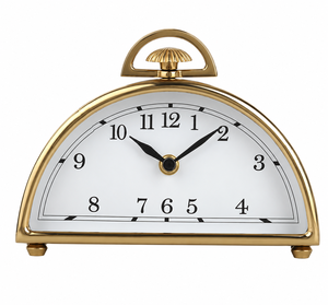 Vintage Gold Metal Table <b>Clock</b> Decorative Desk <b>Clock</b> Silent Analog Mantel <b>Clock</b> Luxury Home Office Tabletop <b>Clock</b> - Product Image 1