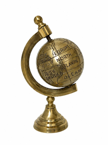 Globe terrestre vintage en laiton fait main, carte du monde décorative pour table, ornement de bureau classique, décoration de bureau et de salle d'étude, inspiré des voyages - Product Image 5