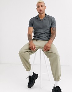 Polo homme gris uni à manches courtes en coton Oxford tissé, style décontracté, respirant, coupe classique - Product Image 1