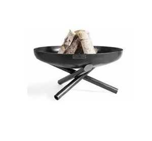 Brasero de Metal Rústico con Diseño Floral Recortado, Base Redonda de Acero con Patrón Cortado a Láser, Brasero para Patio Exterior, Recipiente para Leña - Product Image 3