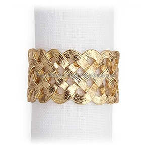 Elegantes Anillos para Servilletas de Aluminio Pulido Ecológicos, Decorativos para Mesa de Boda o Fiesta, Porta Servilletas de Filigrana, Estilo Minimalista Americano - Product Image 2