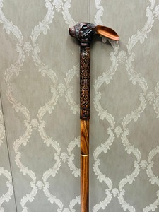 Rabbit Head Handle Luxury Vintage Style Wall Hanging Walking Cane Handcrafted Rosewood Stick for Easter & Thanksgiving - Product Image 6
