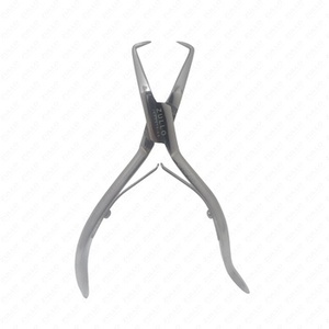 High Quality Professional Stainless Steel Hair Extension Pliers Non-slip <b>Silicone</b> Hand Removal Micro Ring <b>Bead</b> Extensions - Product Image 4