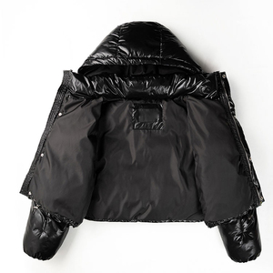New Latest Fashion Casual Streetwear Customized High <b>Cropped</b> <b>Puffer</b> <b>Jacket</b> Women Clothing Breathable Winter 100% Polyester - Product Image 4