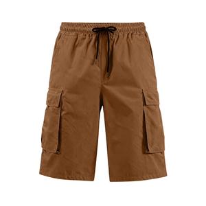Shorts cargo pour hommes, taille mi-haute, cordon <span class=keywords><strong>de</strong></span> serrage, séchage rapide, respirant, écologique, taille élastique, longueur <span class=keywords><strong>bermuda</strong></span>, tissu en toile - Product Image 1
