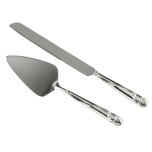Ensemble de luxe pour gâteau de mariage : Couteau et spatule en acier inoxydable doré avec incrustation de nacre, vente en gros pour la préparation de gâteaux de fête - Product Image 5