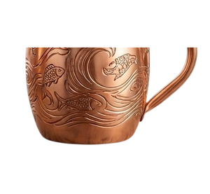 Drink Cocktail Serving <b>Mug</b> Medium Size Metal Handle Engraved Design <b>Copper</b> <b>Mug</b> for Home Metal Julep Cup for Crushed Ice - Product Image 6