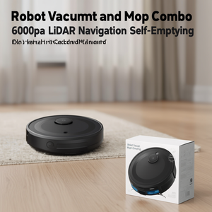 Robot aspirateur et serpillière combinés 6000Pa avec navigation LiDAR et vidage automatique - Product Image 3