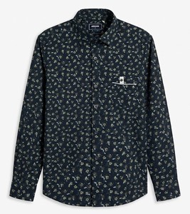 เสื้อเชิ้ตผู้ชายลายทาง กระดุมสองแถว แขนยาว ปกคอพับ ผ้าลินิน/คอตตอน ระบายอากาศได้ดี เหมาะสำหรับใส่ในฤดูร้อน - Product Image 1