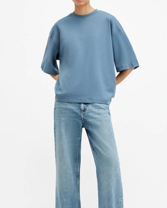 Camisetas extragrandes de alta calidad para mujer, camisetas cómodas de gran tamaño con logotipo personalizado de punto de algodón suave transpirable de secado rápido para mujer - Product Image 2