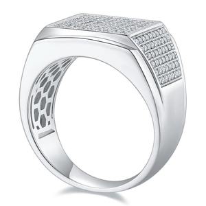 18K Gold Plated Brilliant Cut Pave Setting Moissanite Claw <b>Ring</b> GRA Certified 925 Sterling Silver Trendy Engagement Bands <b>Rings</b> - Product Image 4