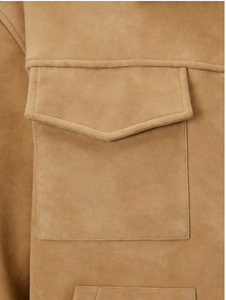 Men s Tan <b>Suede</b> Leather <b>Jacket</b> Regular Fit Single Button Closure Casual Style Autumn Wear Wholesale Men s <b>Suede</b> Leather <b>Jacket</b> - Product Image 5
