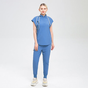 Ensembles d'uniformes professionnels confortables en tissu respirant Spandex/Coton pour hôpitaux, cliniques et personnel soignant (médecins, infirmières) - Vente en gros - Product Image 2