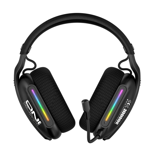 ONIKUMA GT808 2.4GHz BT Wired Wireless Gaming Headphones Noise Cancelling RGB Large Capacity 1000amh Headset With Microphone